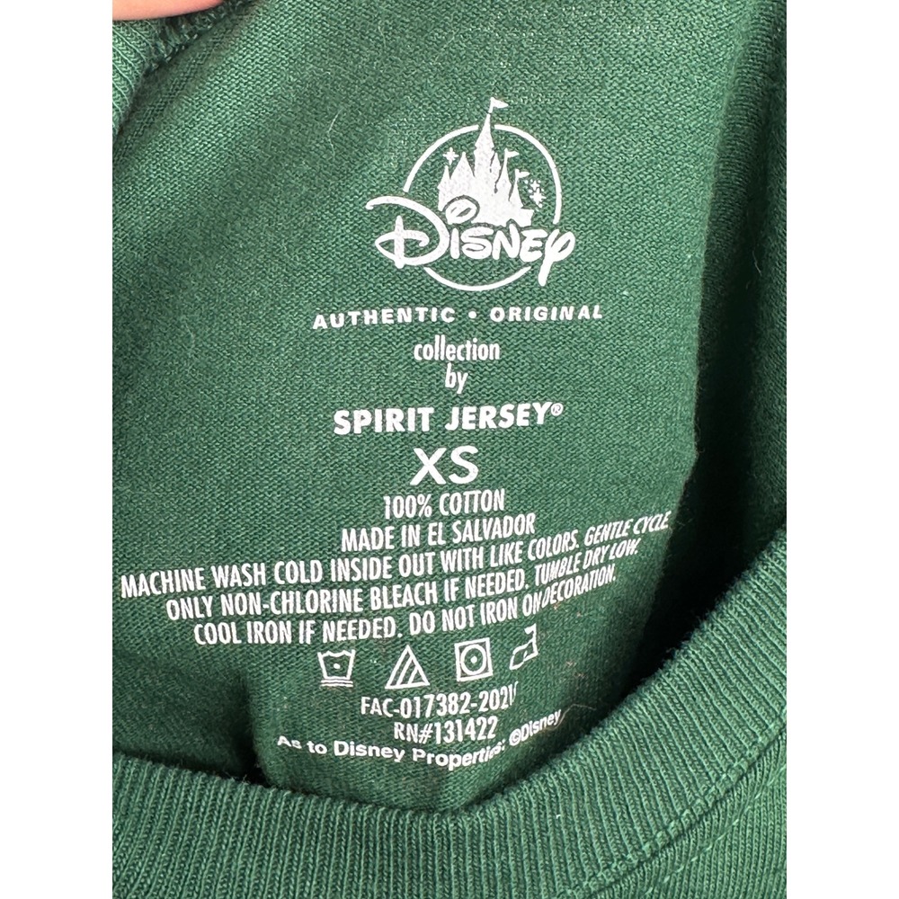 NEW Disney Spirit Jersey XS Green Buffalo Plaid Disneyland Holiday Glitter Shirt - Picture 8 of 8